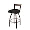 Holland Bar Stool Co 25" Low Back Swivel Counter Stool, Bronze Finish, Canter Espresso Seat 82125BZ003 - alternate 1